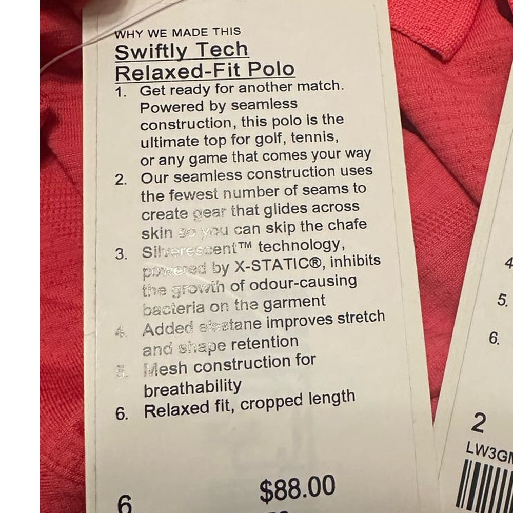 Lululemon Swiflty Tech Relaxed Fit Polo Shirt 6 - Picture 3 of 3